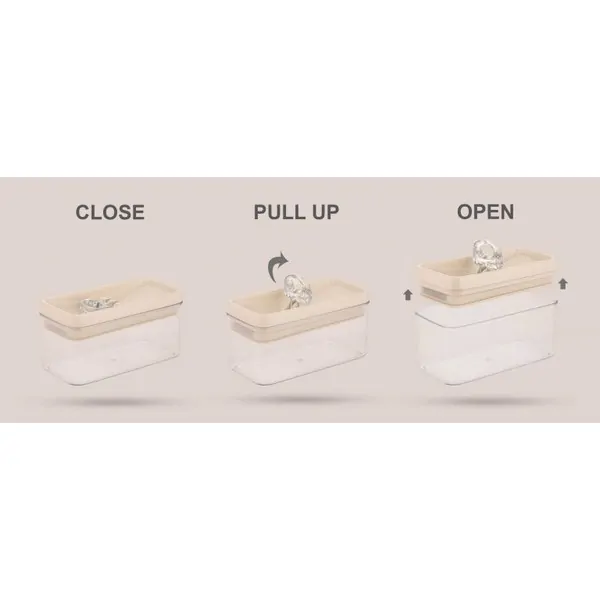 Limon Rectangular Canister Jar with a Thumb Lid of 1.7-L - Image 5