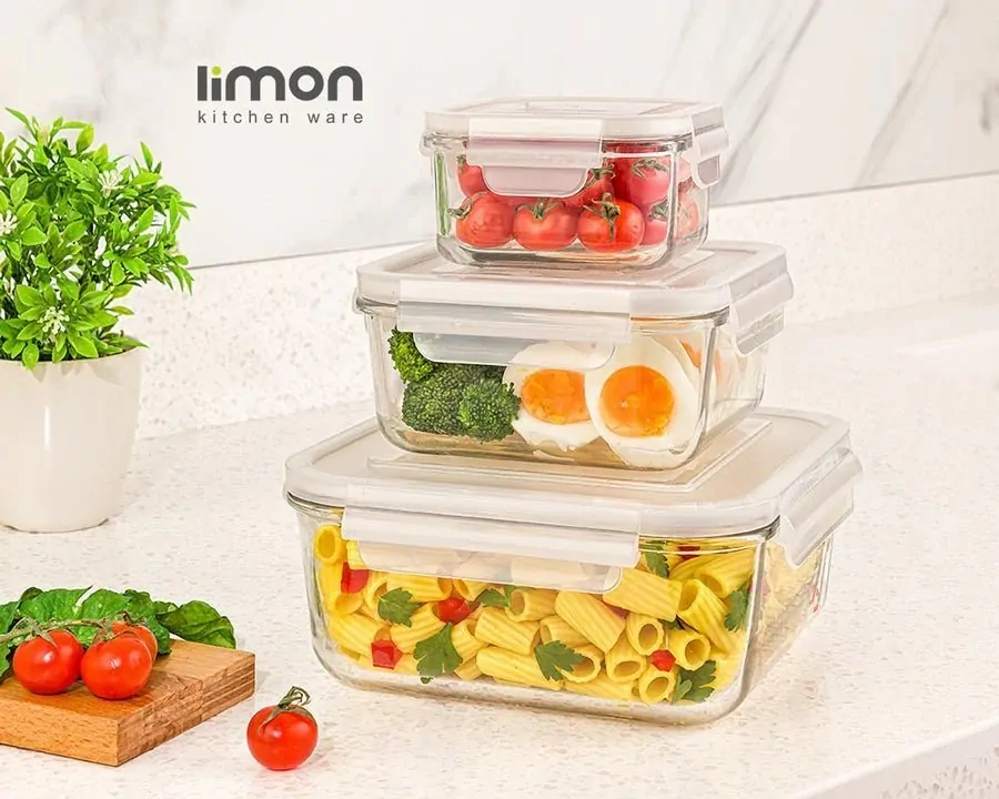 Limon Glass Container Set (Square) - Image 9
