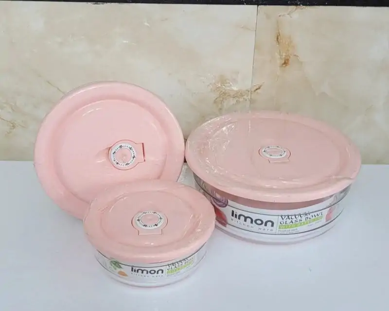 Limon Vacuum Glass Bowl 3-Pcs Set (Plain) - Image 11