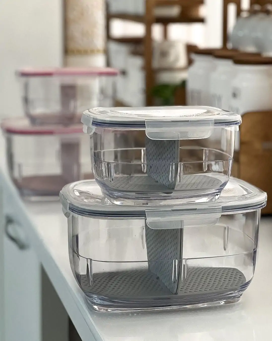 Limon Fruit & Vegetable Container with Partition & Lid - Image 11