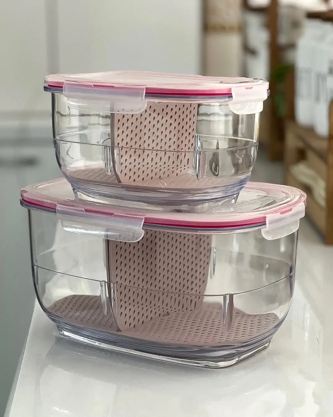 Limon Fruit & Vegetable Container with Partition & Lid - Image 8