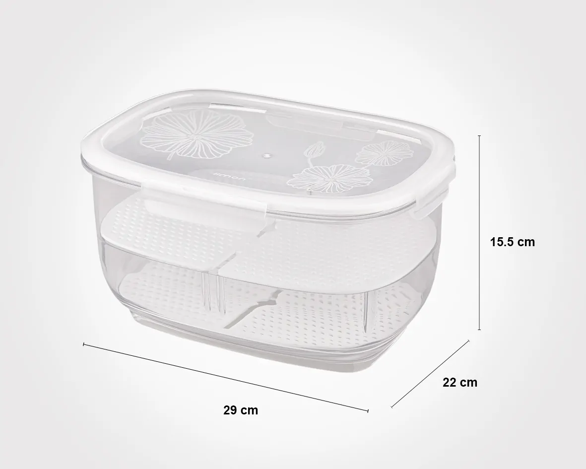 Limon Fruit & Vegetable Container with Partition & Lid - Image 13