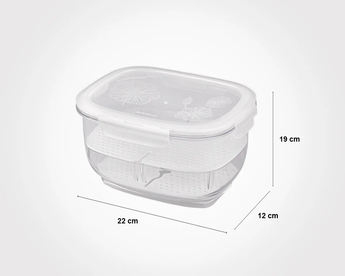 Limon Fruit & Vegetable Container with Partition & Lid - Image 12