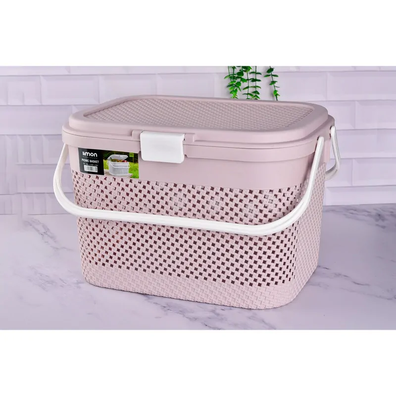 Limon Picnic Basket with Knitted Pattern - Image 6