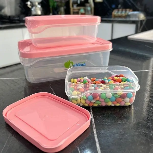 Ashkan Food Container Set 3-Pcs (Rectangle)