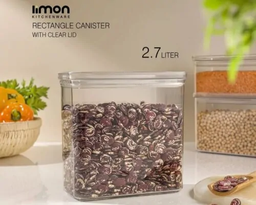 Limon Royal Acrylic Canister 3-Pcs Set (Rectangle)