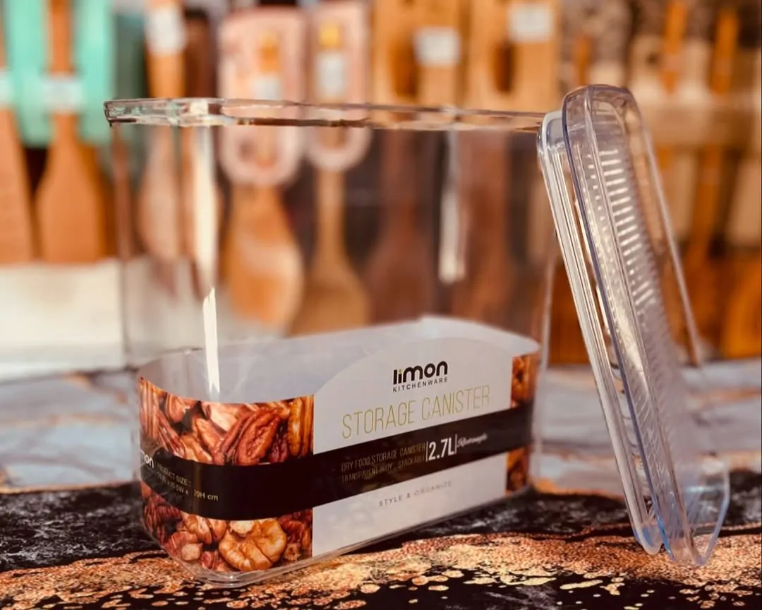 Limon Royal Acrylic Canister 3-Pcs Set (Rectangle) - Image 3