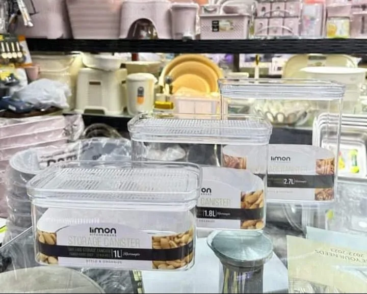 Limon Royal Acrylic Canister 3-Pcs Set (Rectangle) - Image 8