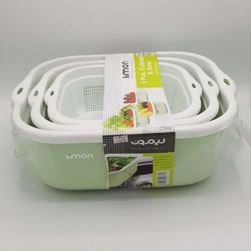 Limon Colander & Bowl Set 6 & 8 Pcs (Rectangular)