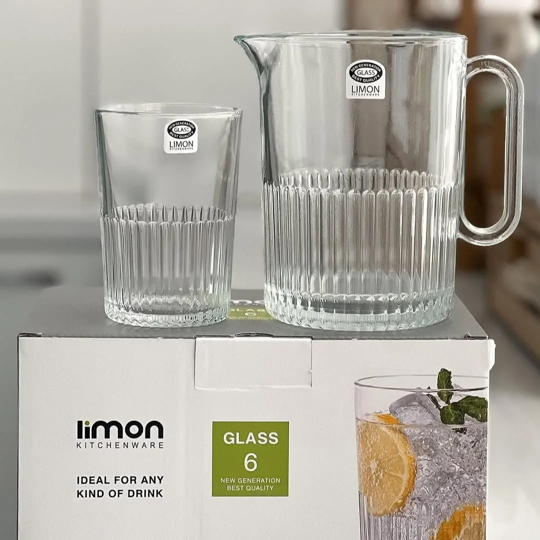 Limon Pitcher & Water Glass 7-Pcs Set-Made in Iran - Image 11