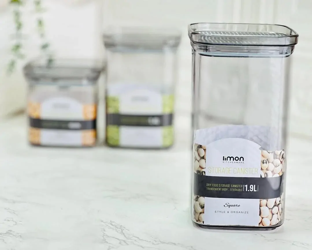 Limon Royal Acrylic Canister Jars (Square)! - Image 4
