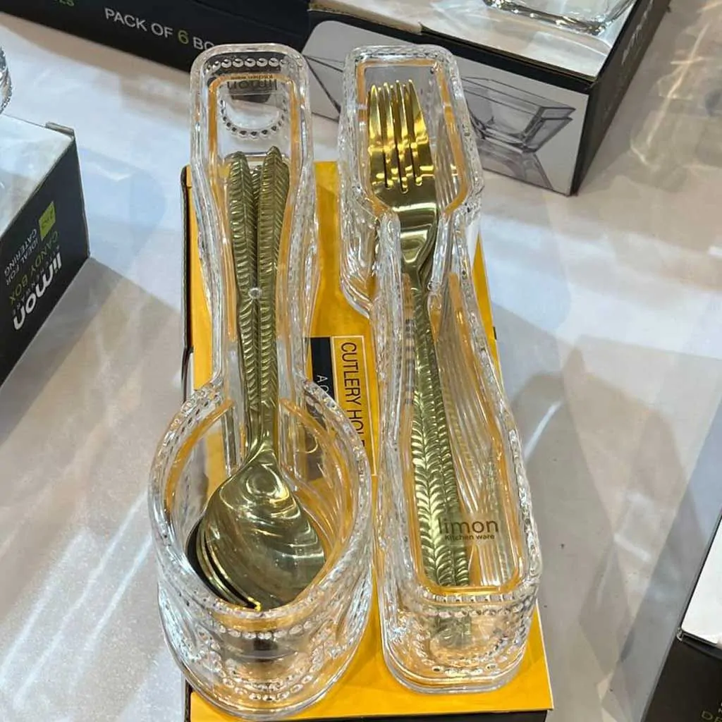 Deluxe Spoons & Forks Holder with Lid by Limon - Image 4