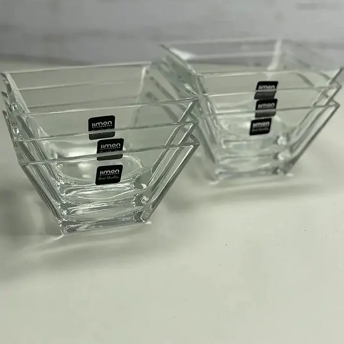 Limon Glass Bowls Set of 6 Pc's (Square) - Image 4