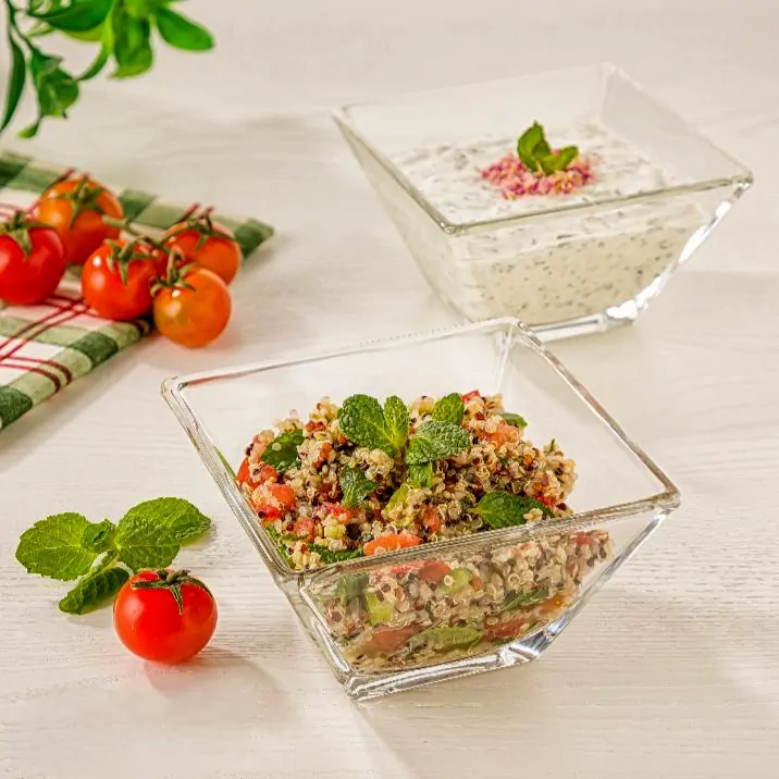 Limon Glass Bowls Set of 6 Pc's (Square) - Image 2