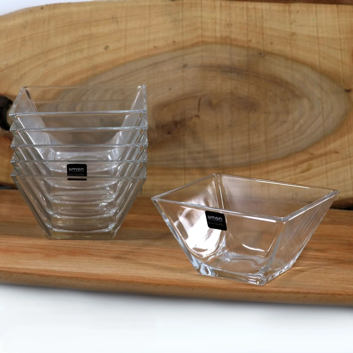 Limon Glass Bowls Set of 6 Pc's (Square)